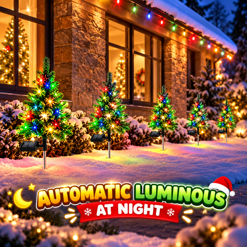 MerryGlow Solar Christmas Tree Pathway Lights