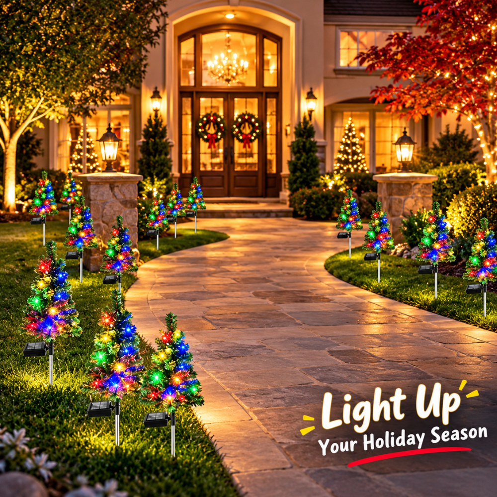 MerryGlow Solar Christmas Tree Pathway Lights