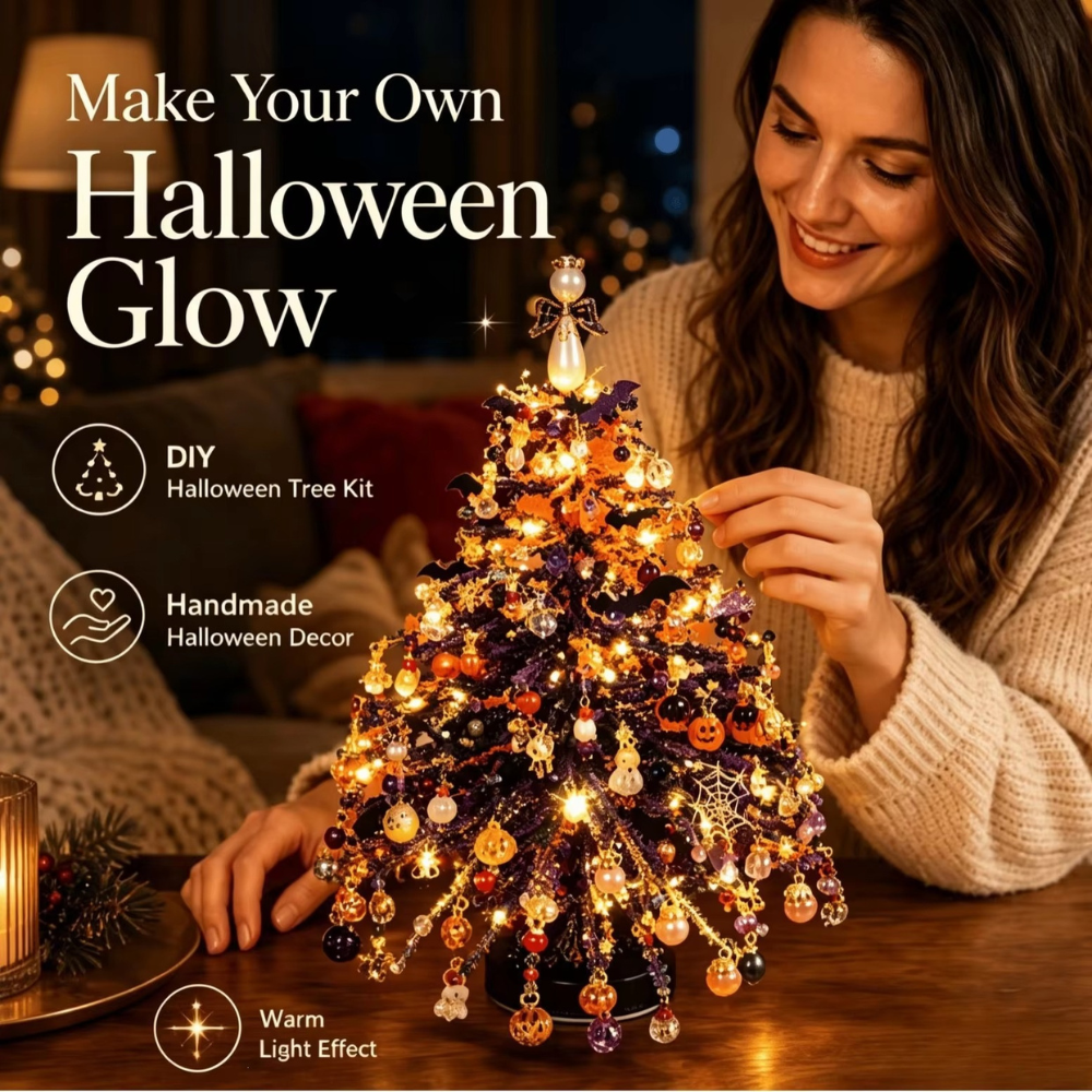 Halloween Glow Beaded Tree Kit