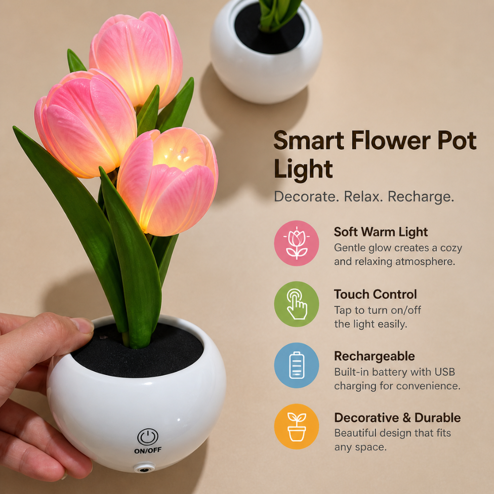 TulipGlow Vase