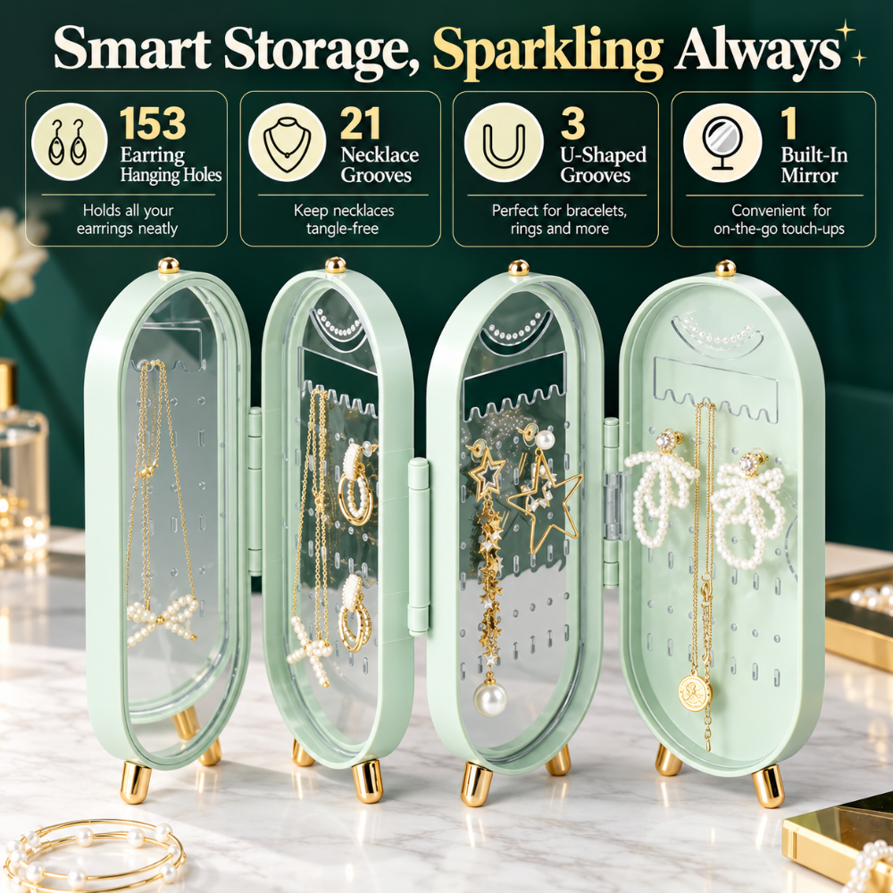 JewelNest Foldable Jewelry Organizer
