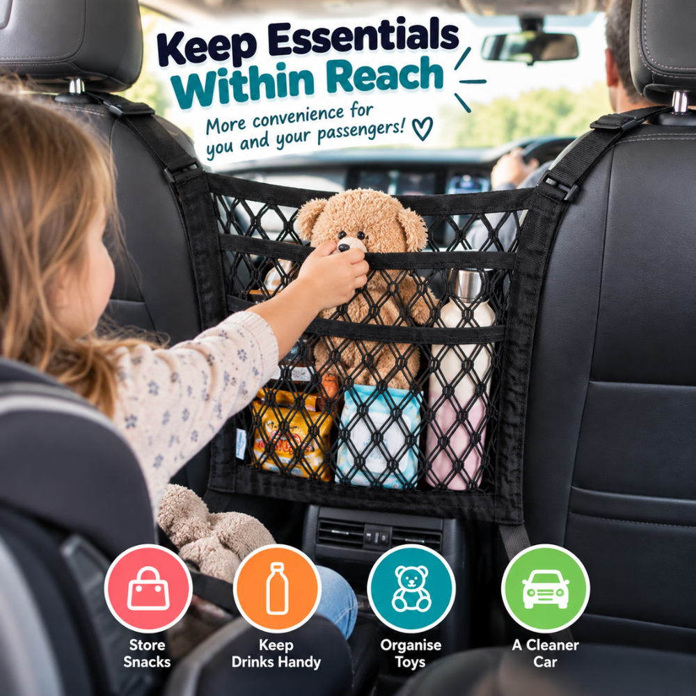 DriveTidy 3-Layer Car Seat Organizer