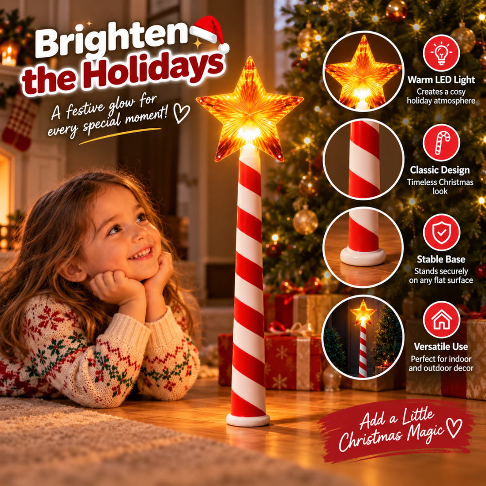 StarGlow Musical Christmas Light Wand