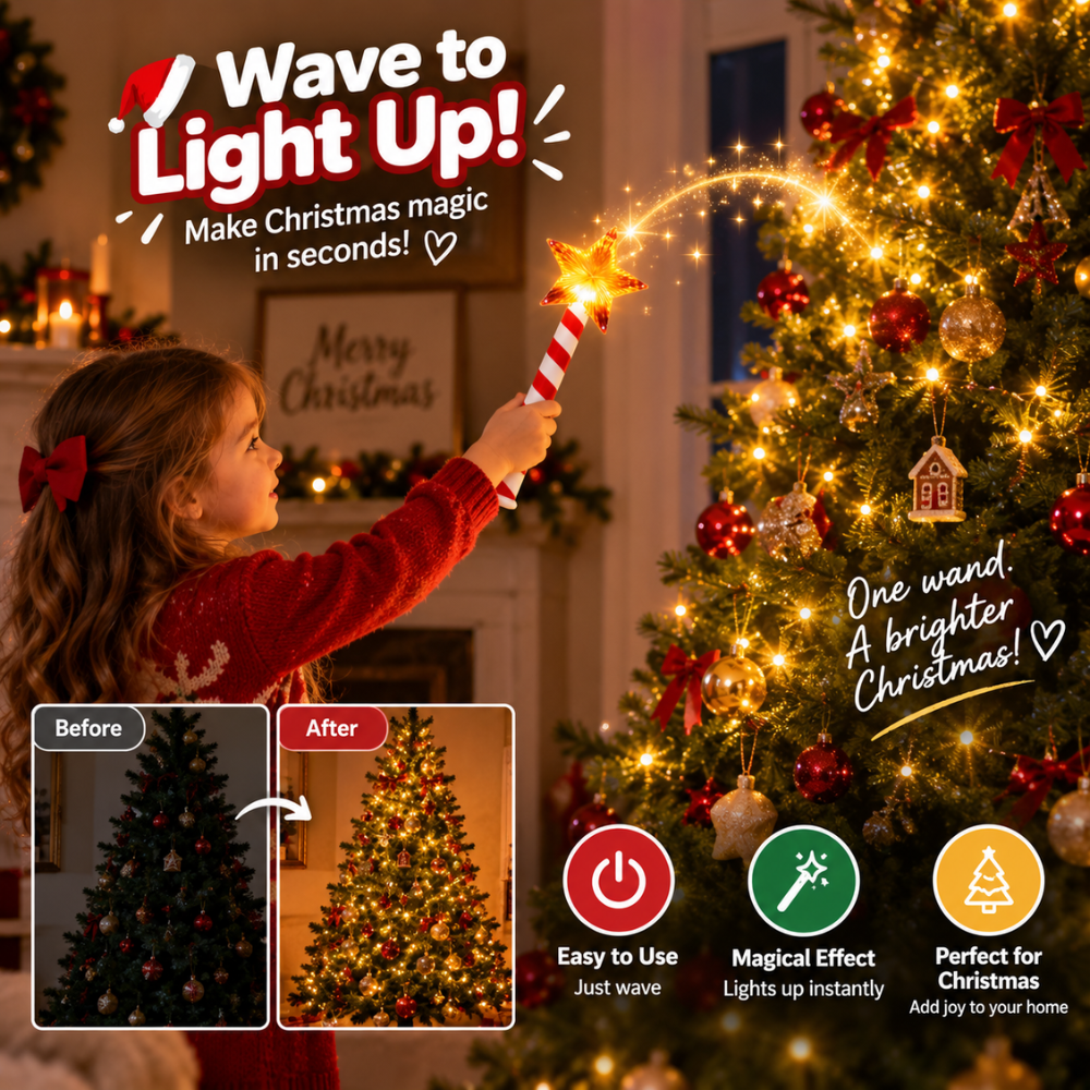 StarGlow Musical Christmas Light Wand