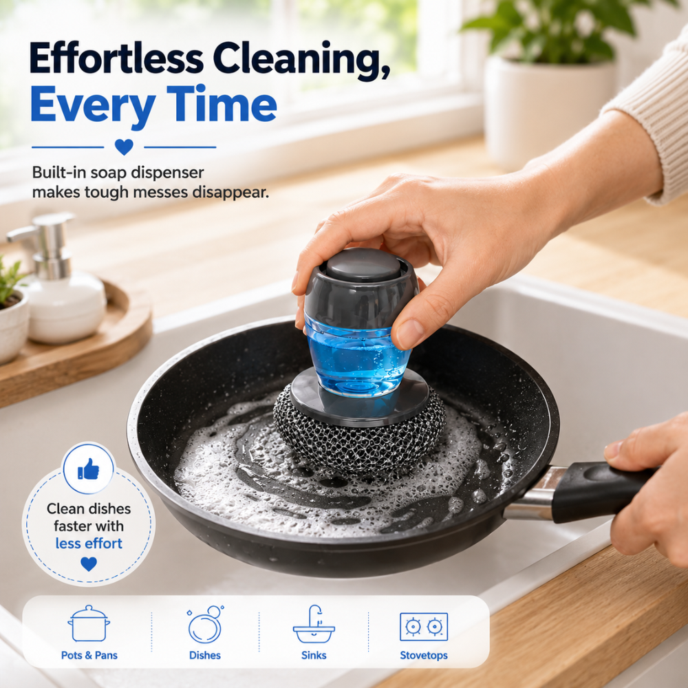 SoapPress Dish Scrubber
