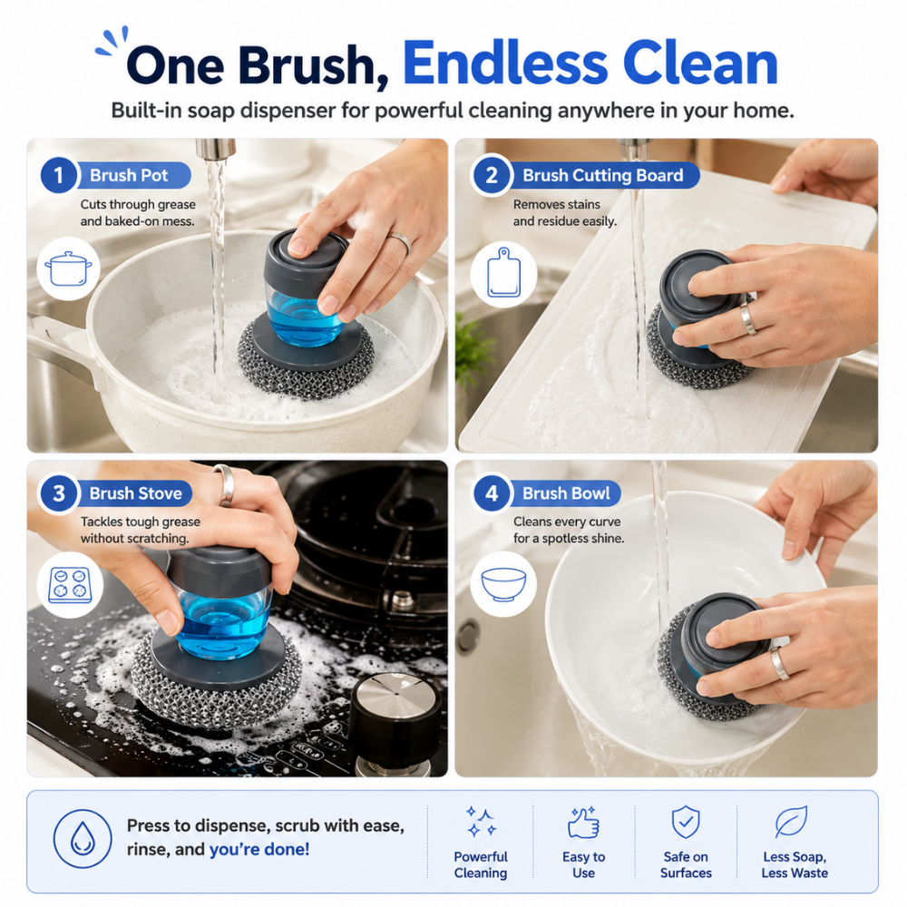SoapPress Dish Scrubber