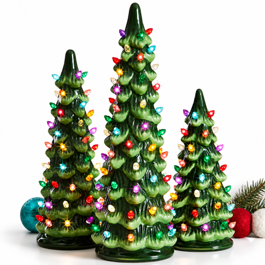 MerryGlow Light-Up Resin Christmas Tree