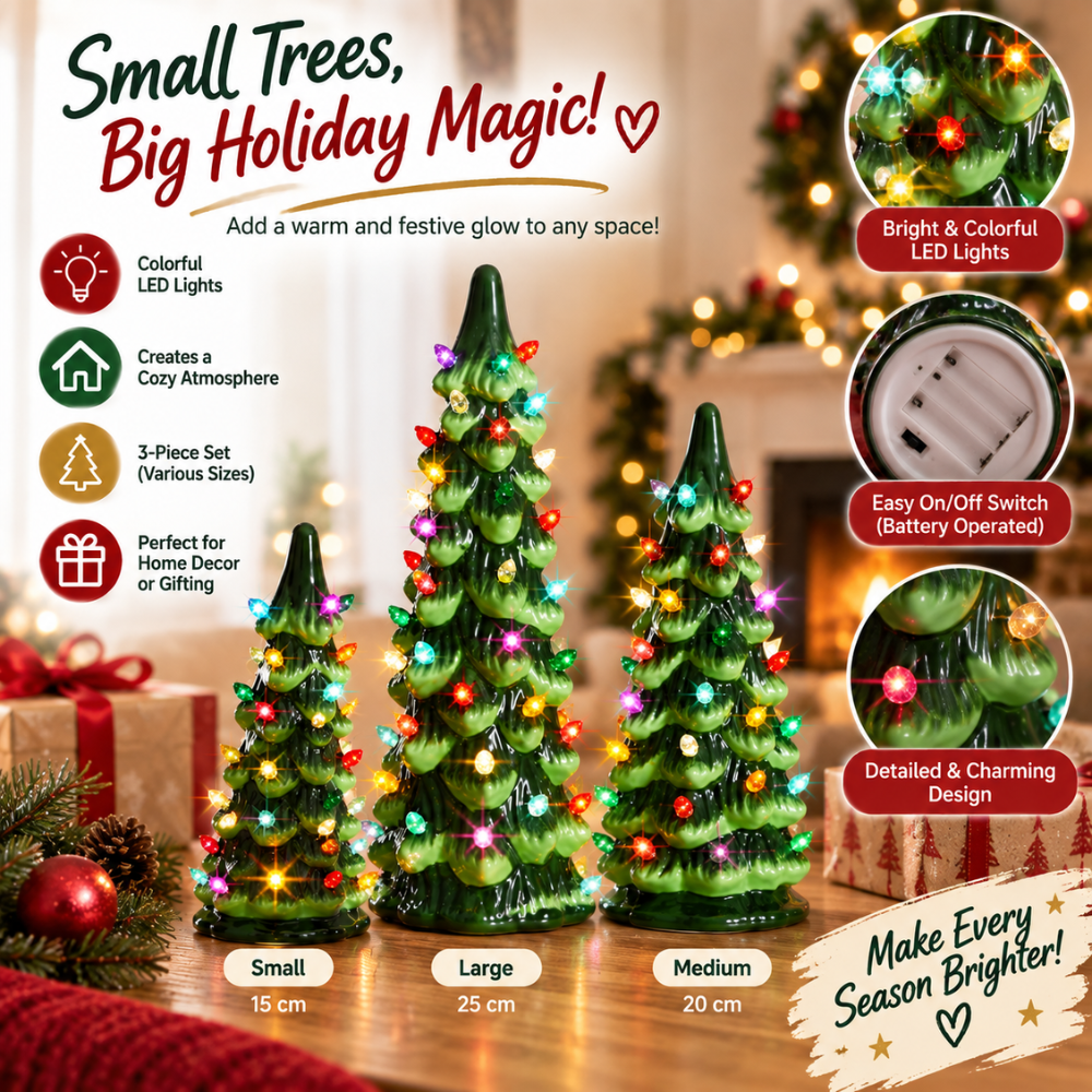 MerryGlow Light-Up Resin Christmas Tree