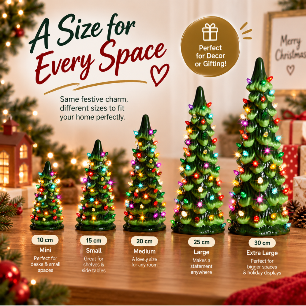 MerryGlow Light-Up Resin Christmas Tree