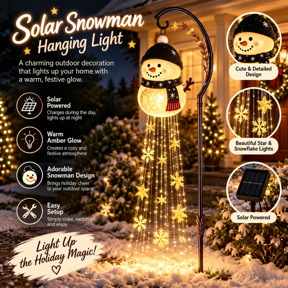 SnowmanGlow Solar Yard Light