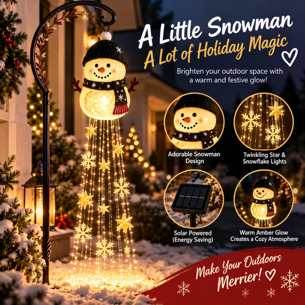 SnowmanGlow Solar Yard Light