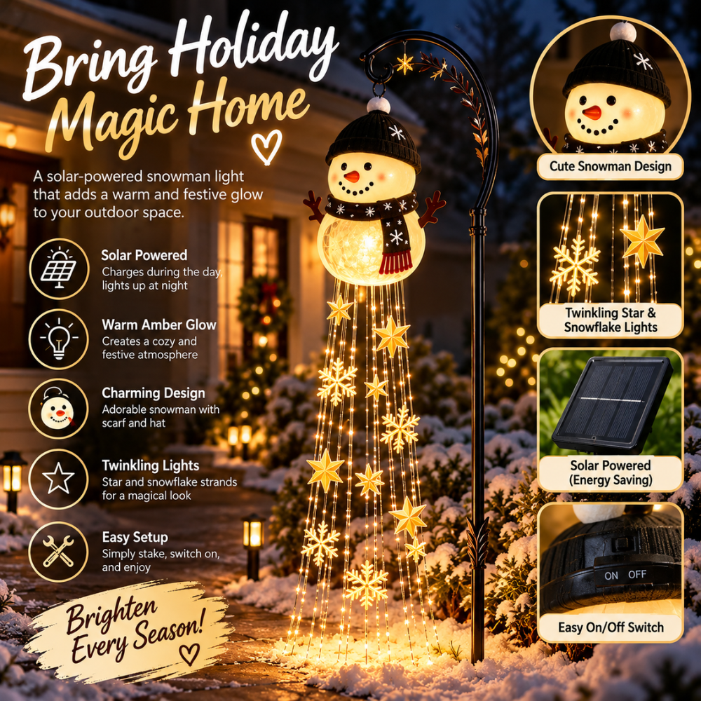 SnowmanGlow Solar Yard Light