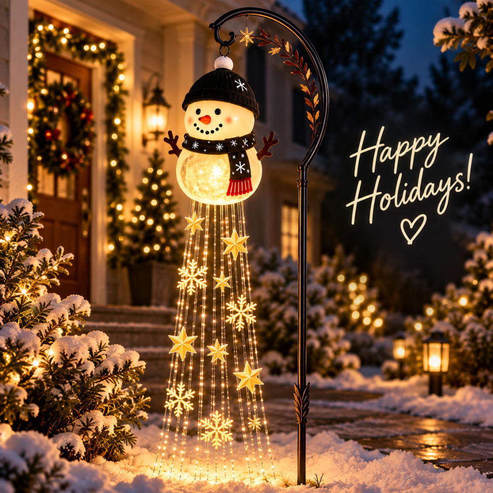 SnowmanGlow Solar Yard Light