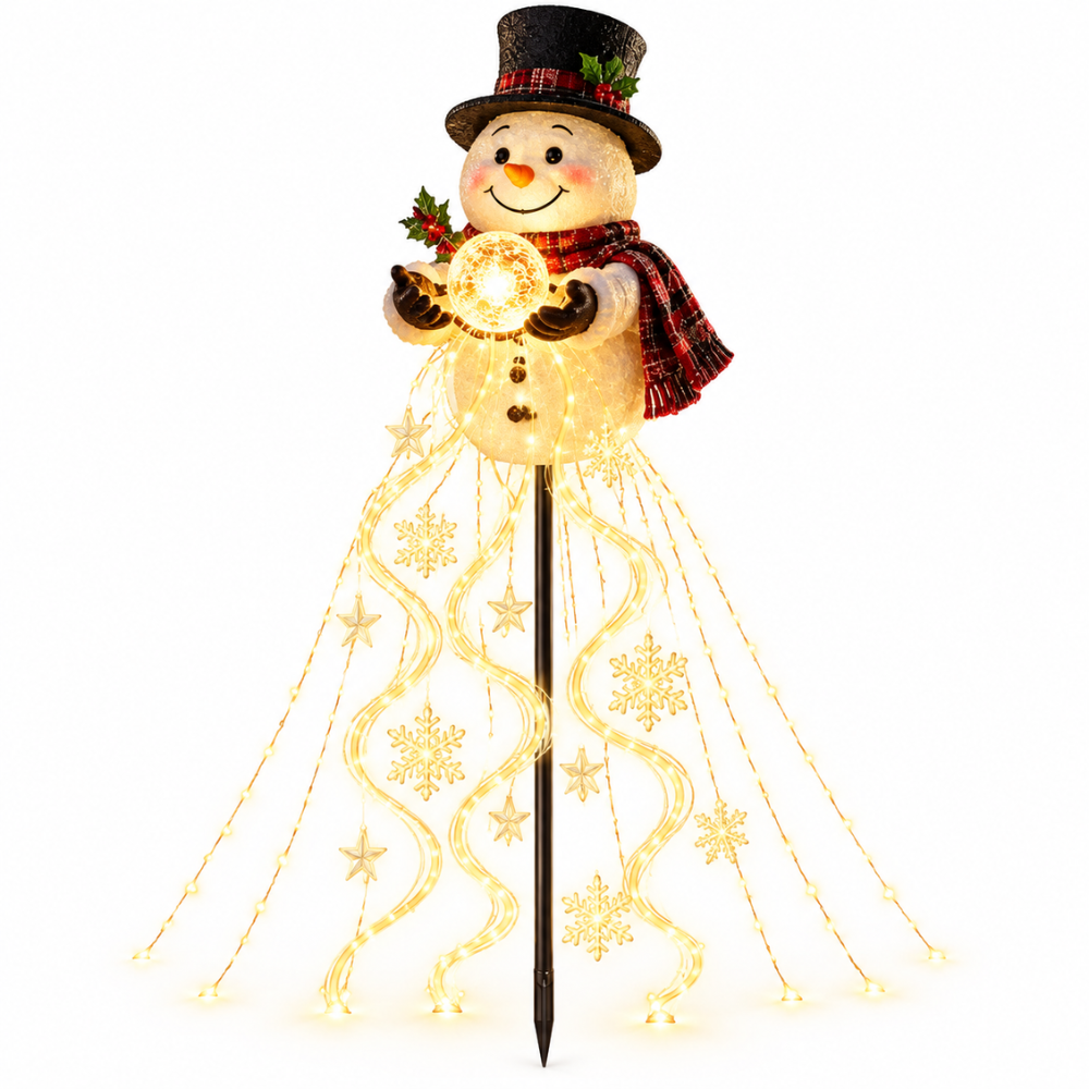 SnowmanGlow Solar Yard Light