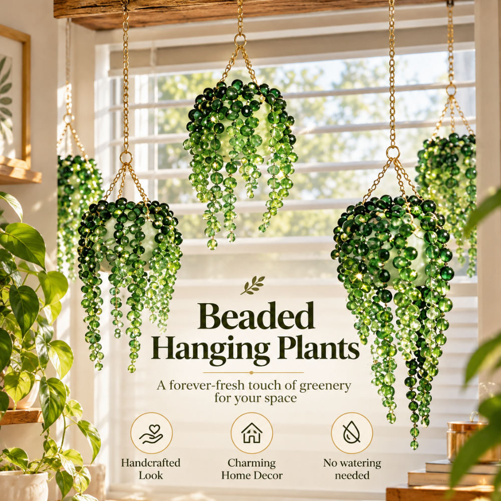 Beaded Hanging Basket