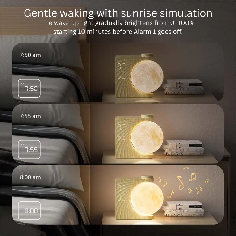 LunaSpin Moon Lamp Clock