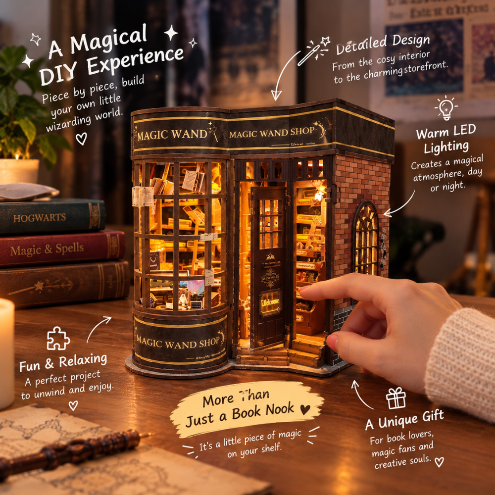 Magic Wand Shop LED Book Nook
