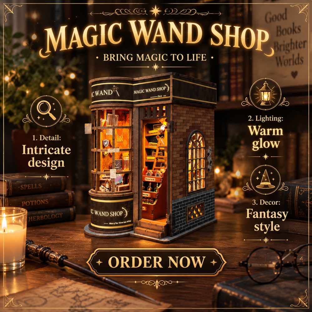 Magic Wand Shop LED Book Nook