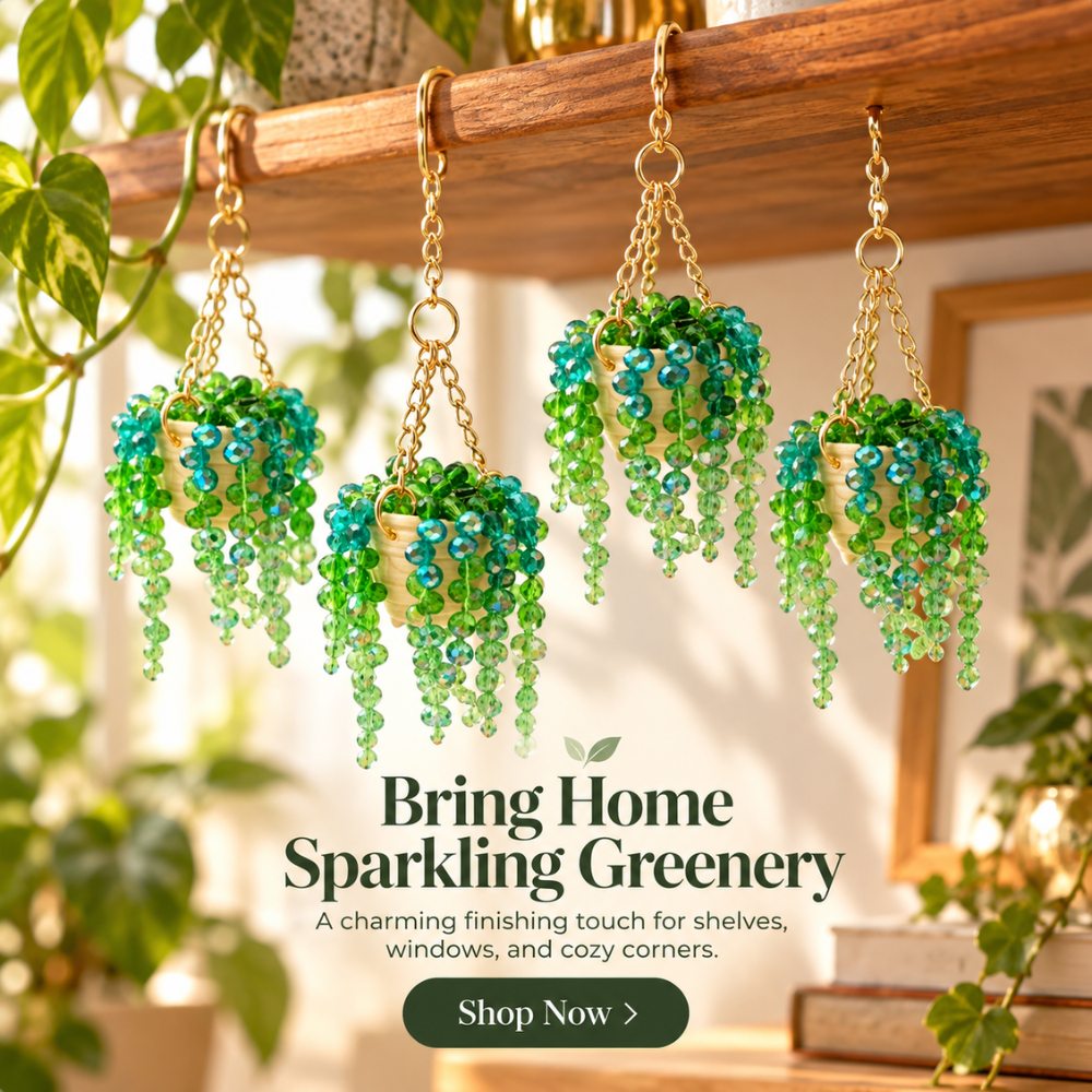 Beaded Hanging Basket