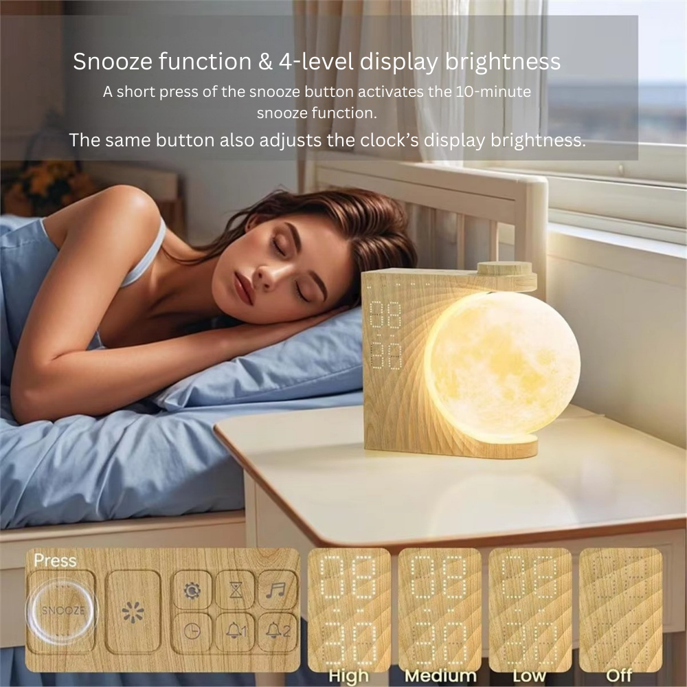 LunaSpin Moon Lamp Clock
