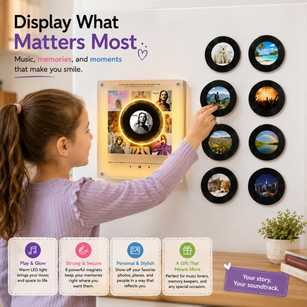 SpinTune Fridge Magnet Music Player