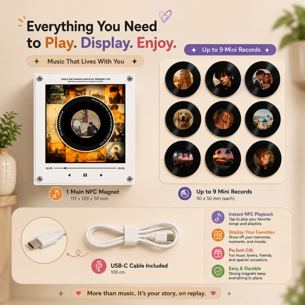 SpinTune Fridge Magnet Music Player