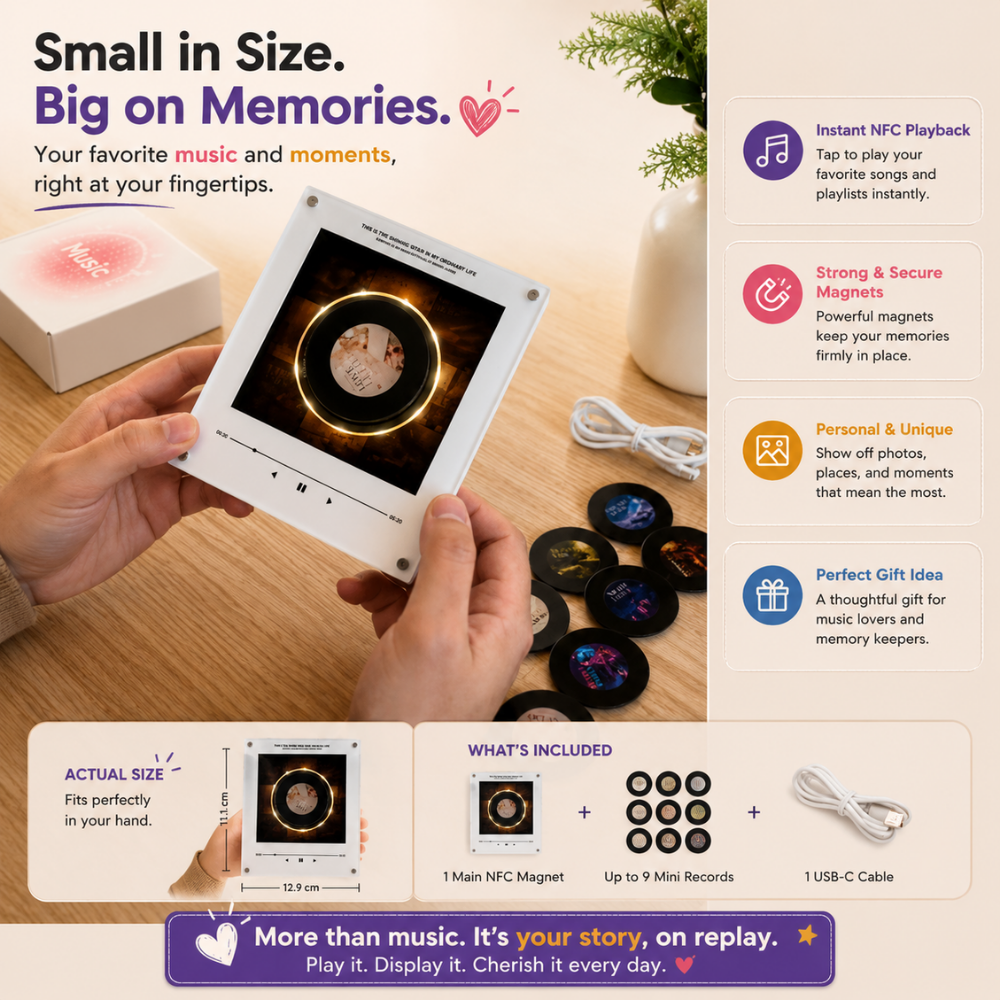 SpinTune Fridge Magnet Music Player