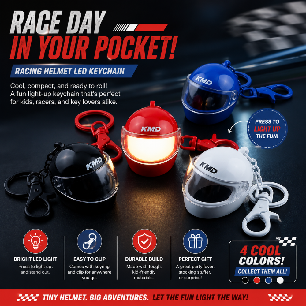 MotoGlow Helmet Keychain