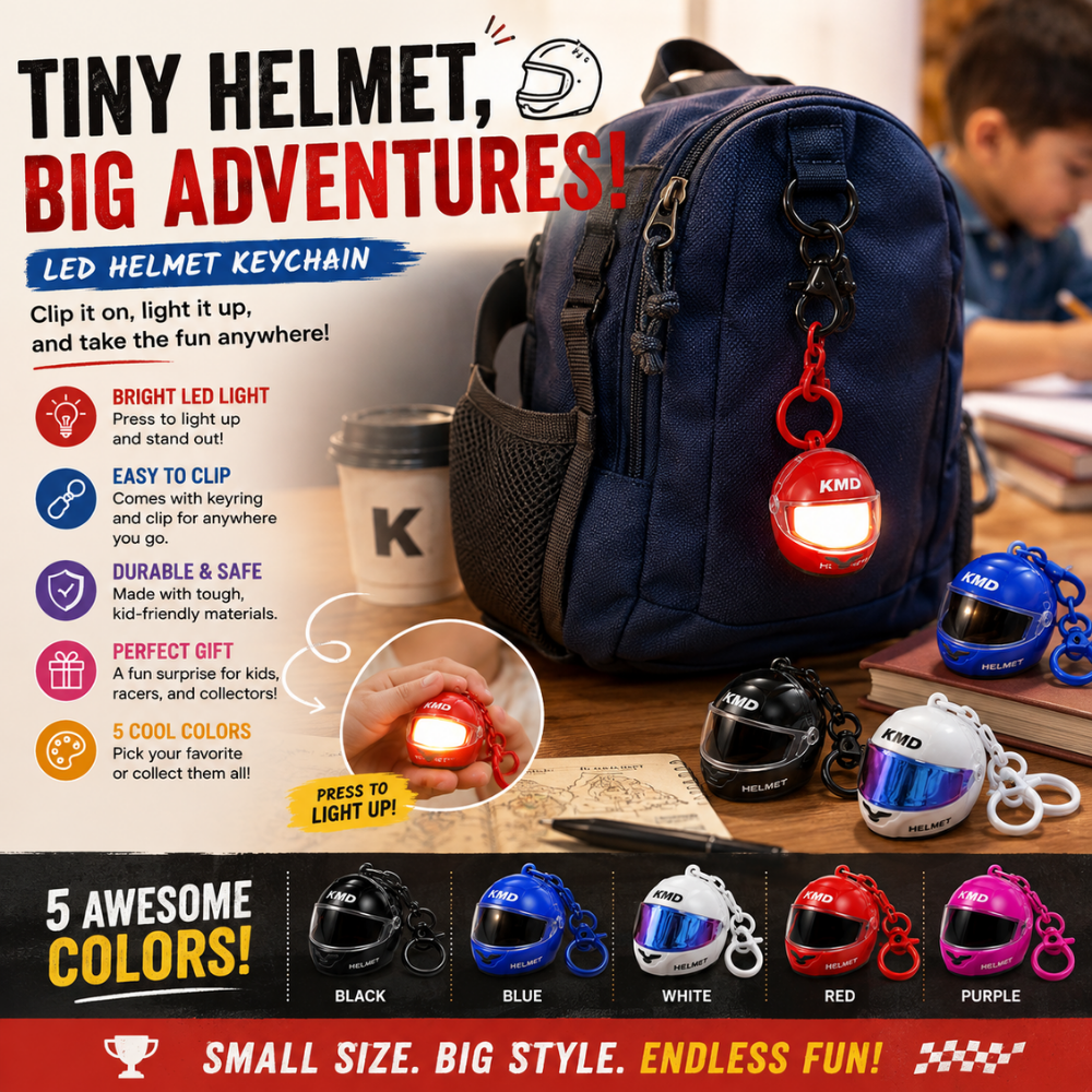 MotoGlow Helmet Keychain