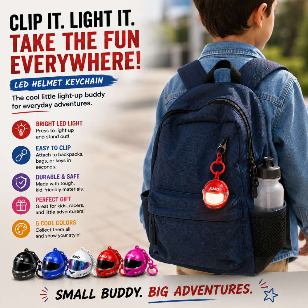 MotoGlow Helmet Keychain