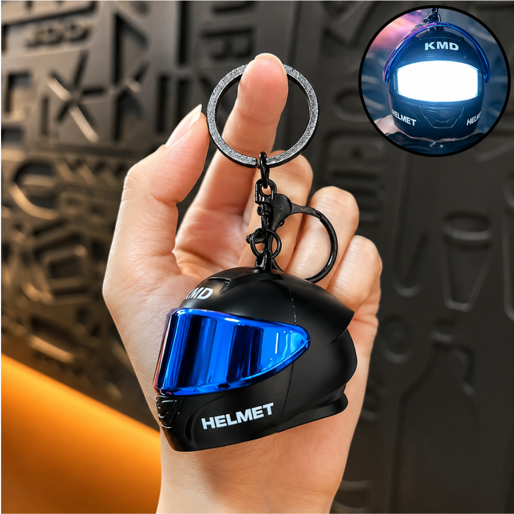 MotoGlow Helmet Keychain