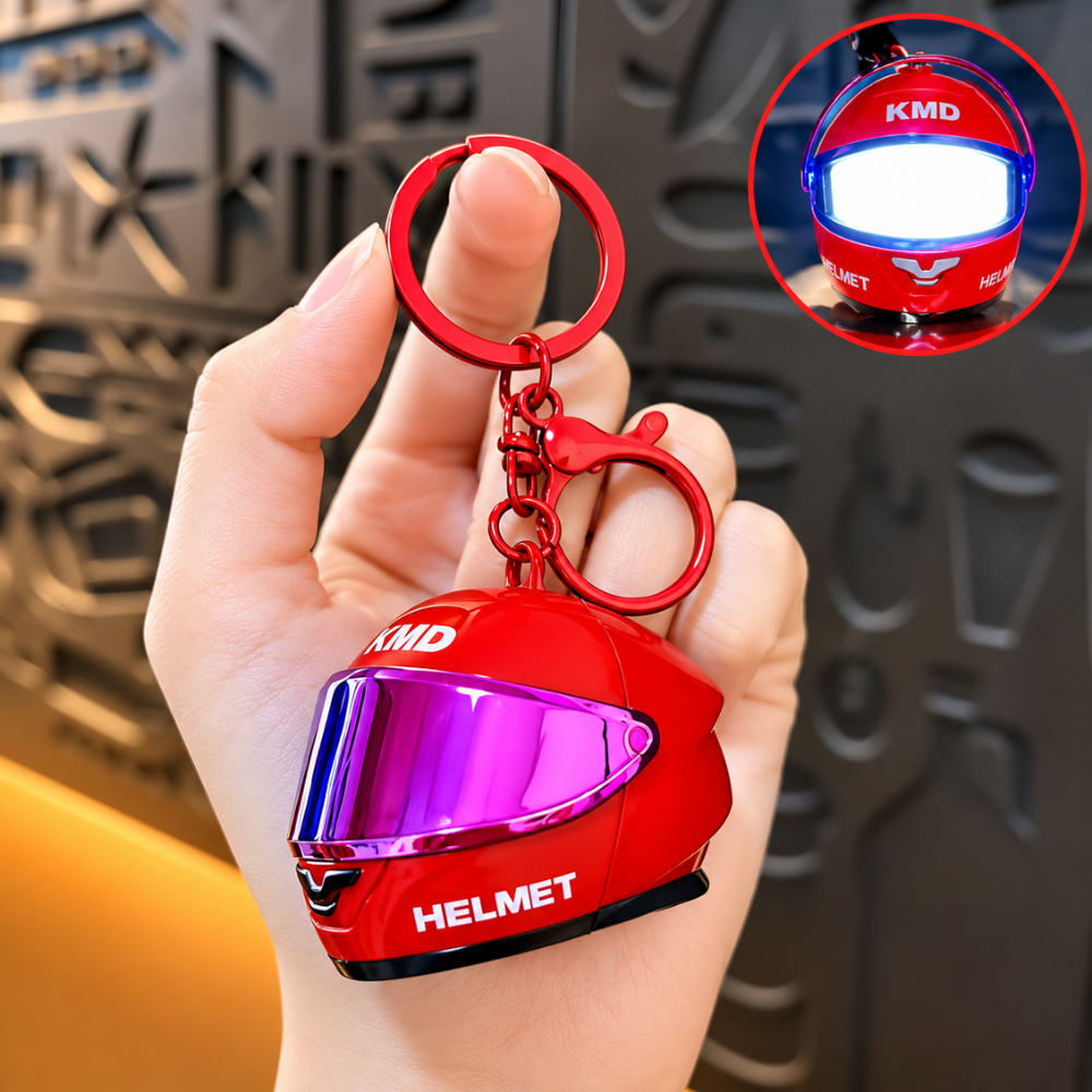 MotoGlow Helmet Keychain