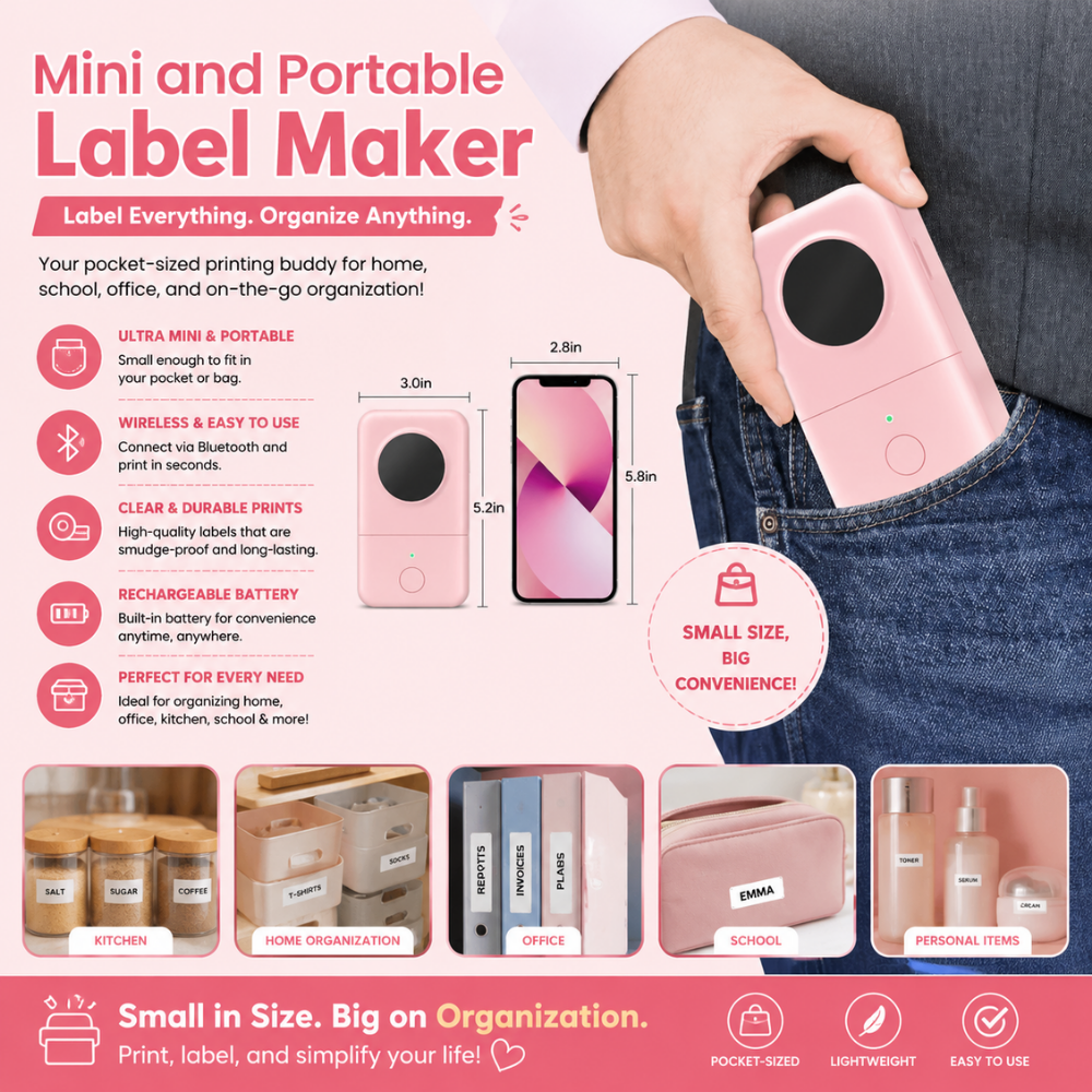 LabelMate Mini Thermal Label Printer