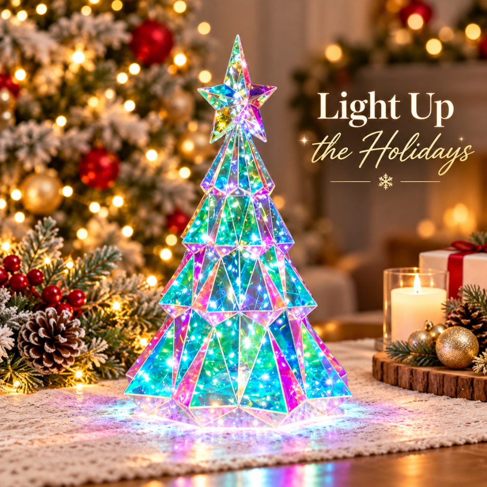 CrystalGlow Christmas Tree Decoration