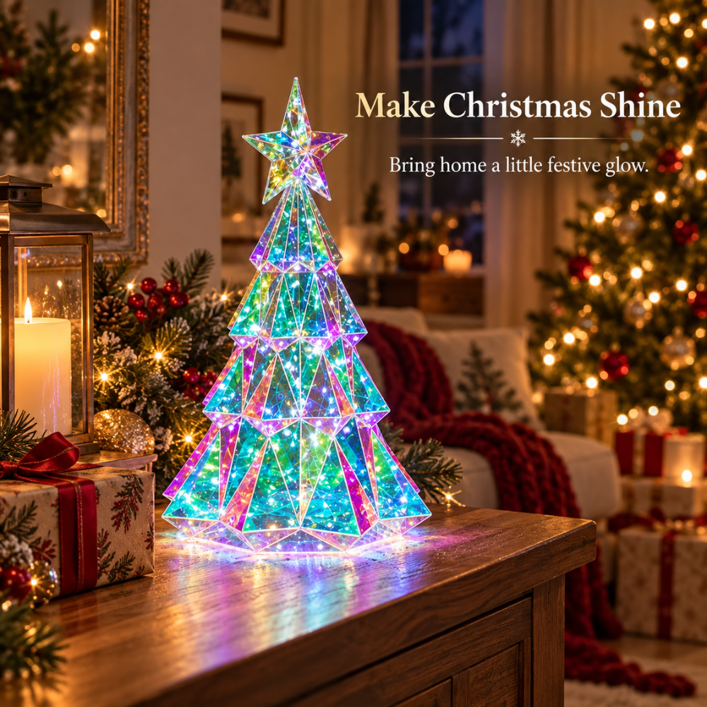 CrystalGlow Christmas Tree Decoration