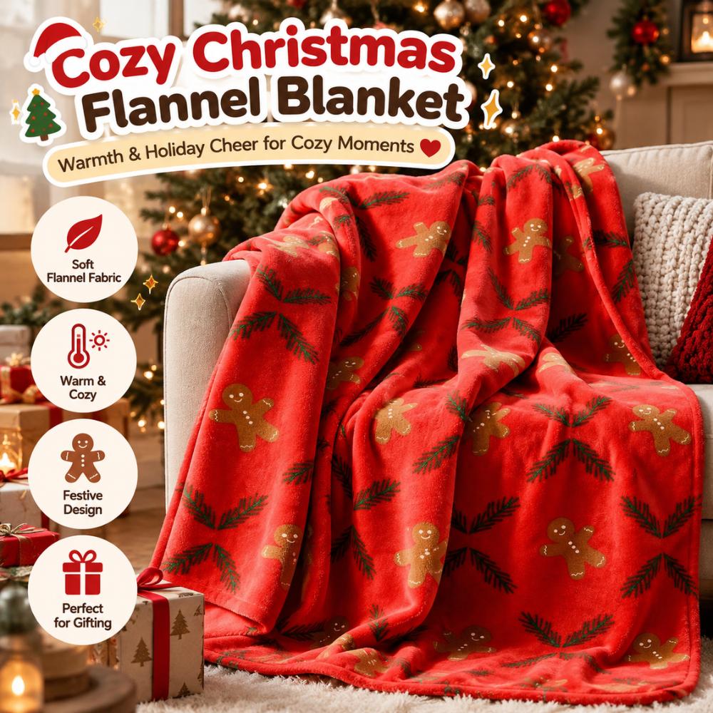 CozyGinger Christmas Fleece Blanket