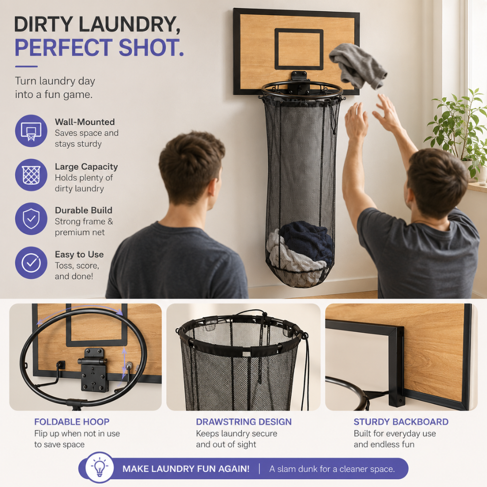 HoopHamper Basketball Laundry