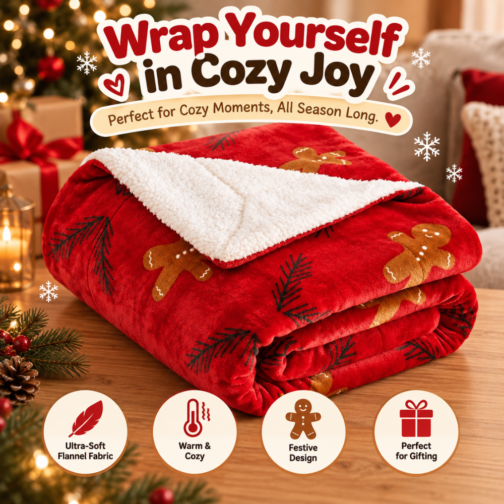 CozyGinger Christmas Fleece Blanket