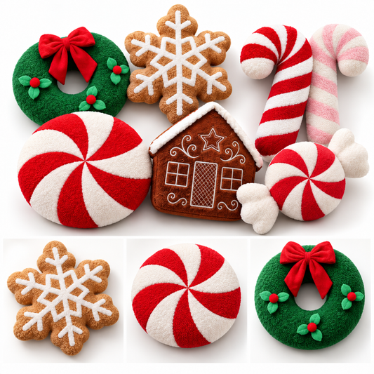 CozyChristmas Plush Throw Pillows
