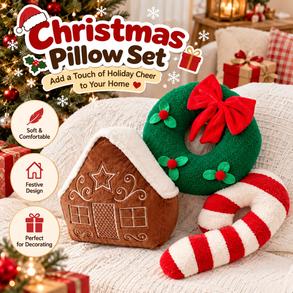 CozyChristmas Plush Throw Pillows