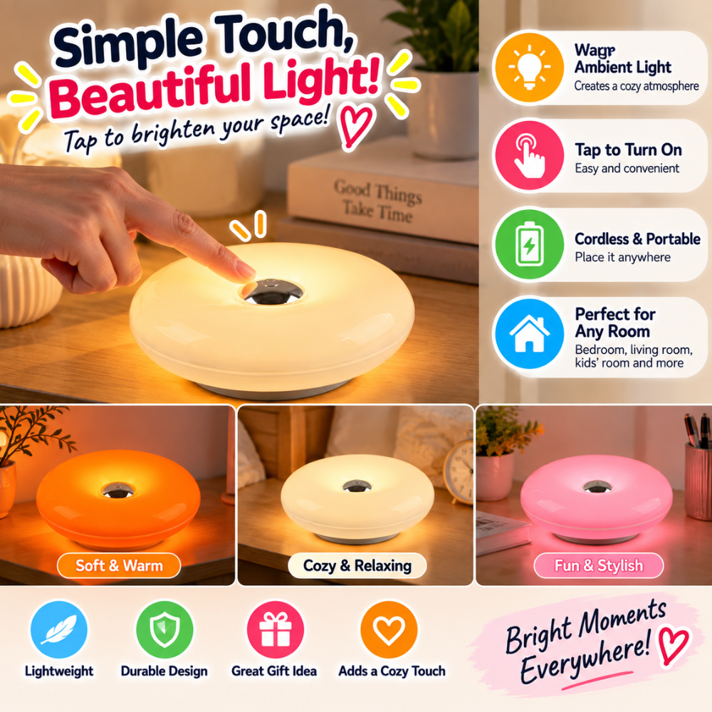 DonutGlow Touch Bedside Lamp