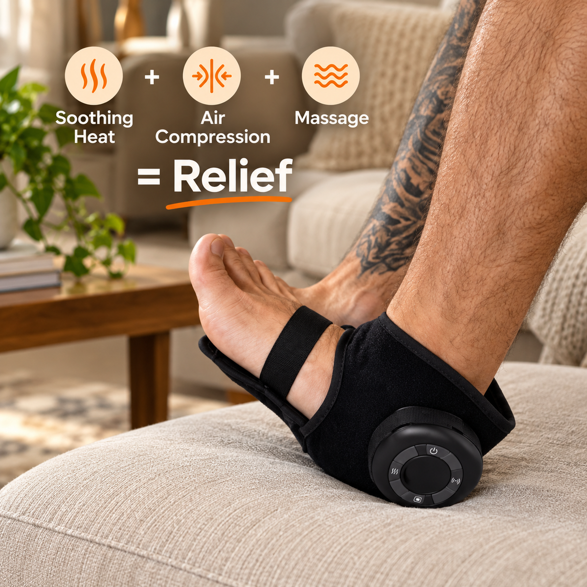 HeatRelief Ankle Massager
